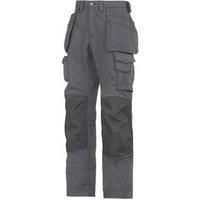 Snickers 3223 Mens Rip Stop Floor Layer Work Trousers Black / Grey 35" 32"