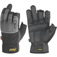 Snickers Power Performance Open 3-Finger Gloves Black/Grey Large (6386H)