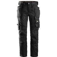 Snickers 6241 Allround Work Stretch Slim Fit Trousers Holster Pockets Black 31" 32"