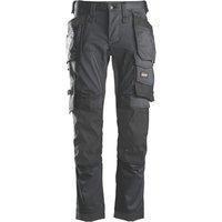 Snickers 6241 Allround Work Stretch Slim Fit Trousers Holster Pockets Grey 30" 32"
