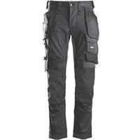 Snickers AllroundWork Stretch Trousers Grey / Black 35" W 32" L (421HH)