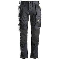 Snickers AllroundWork Stretch Trousers Grey / Black 35" W 30" L (167RF)