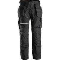 Snickers 6214 Ruff Work Canvas Trousers Holster Pockets Black 38" 28"