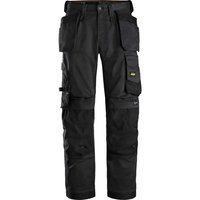 Snickers 6251 Mens Allround Work Stretch Loose Fit Trousers Holster Pockets Black 41" 30"