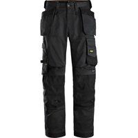 Snickers 6251 Allround Work Stretch Loose Fit Trousers Holster Pockets Black 47" 30"