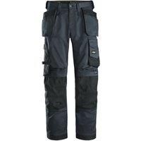 Snickers 6251 Allround Work Stretch Loose Fit Trousers Holster Pockets Steel Grey / Black 35" 32"