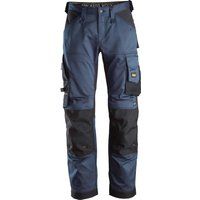 Snickers 6351 Mens Allround Work Stretch Loose Fit Trousers Navy / Black 39" 37"