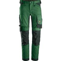 Snickers 6341 Allround Work Stretch Slim Fit Trousers Green / Black 50" 32"