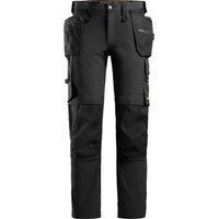 Snickers 6271 AllroundWork Full Stretch Trousers Holster Pockets Black 39" 28"