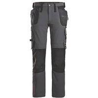 Snickers AW Full Stretch Holster Trousers Steel Grey / Black 39" W 32" L (478RX)