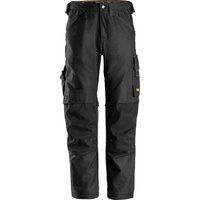 Snickers 6324 Mens Allround Canvas Plus Stretch Work Trousers Black 30" 32"