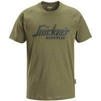 Snickers 2590 Logo Short Sleeve T-Shirt Khaki Green Small 36" Chest (830KC)