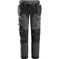 Snickers 6275 Mens Allround Work 4 Way Stretch Holster Pocket Work Trousers Steel Grey / Black 36" 35"