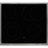 AEG HK634060XB 58cm Touch Control Ceramic Hob With Stainless Steel Trim