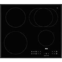 AEG IKB64311FB 60cm Four Zone Induction Hob With Long Zone  Black With Bevelled Edges