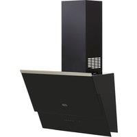 AEG DVB5560B 55cm Angled Cooker Hood With Hob2Hood  Black Glass