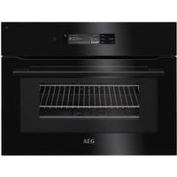 AEG CombiQuick KMK768080B Wifi Connected Built In Compact Electric Single Oven with Microwave Function - Black