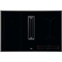 AEG 6000 Series 78cm Four Zone Venting Induction Hob With Bridge Zone - Black - Recirculation Model Only