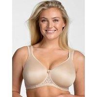 Miss Mary Of Sweden Smooth Lacy Underwired T-Shirt Bra - Beige