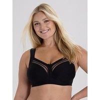 Miss Mary of Sweden Essence Non-Wired Cotton Bra with Lace Details Black 36D