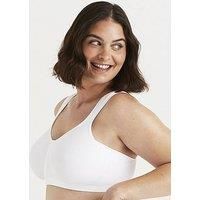 Miss Mary of Sweden - Wireless Soft Bra with Molded Cups, Keep Fresh Fabric and Wide Back for Comfort and Support 42F White