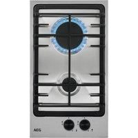 AEG EG HGX3220SM 30cm 2 Burner Stainless Steel Gas Domino Hob U57573