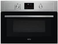 AEG Series 8000 Combi Microwave and Oven, KMX365060M, 43L, Fast Heat-Up, Convection & Microwave, Stainless Steel, Anti-fingerprint, Grill, LED Display, Defrost, Pizza Setting, Child Lock