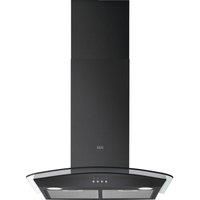 AEG 3000 60cm Curved Glass Chimney Cooker Hood - Black DTX3640B