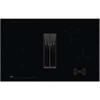 AEG NCU84F43AB 80cm Sensepro Induction Hob & Integrated Hood - Black Glass