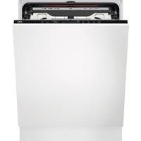 AEG FSE76747P Integrated Full Size Dishwasher - Black Control Panel - A Rated, Black