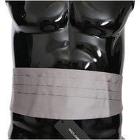 Dolce & Gabbana Gray Men Waist Belt 100% Silk Men's Cummerbund Authentic
