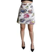 Dolce & Gabbana Chic Cartoon Brocade Mini Women's Skirt Authentic