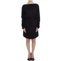 Versace Jeans Black Modal Silk Shift Knee Women's Dress Authentic