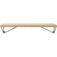 Maze Interior Pythagoras XS Shelf & Brackets - Oak & Brass