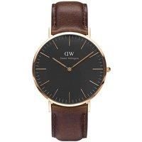 Daniel Wellington Classic Bristol, Brown/Rose Gold Watch, 40mm, Leather, for Men