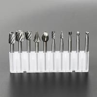 High-Speed Steel Rotary File 10PCS Set Grinding Heads Engraving Cutter Milling Cutter Woodworking