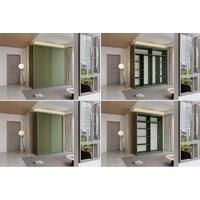 Birmingham Sliding Door Wardrobe Green In 150 & 203Cm Size
