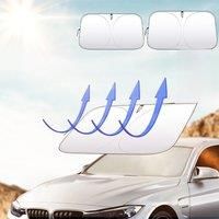 Car Sunshade Parasol Cars Front Windshield with 360Rotation Bendable Handle Car Sunshade for Summer