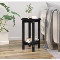 Coffee Table Black 40x60 cm Solid Wood Pine