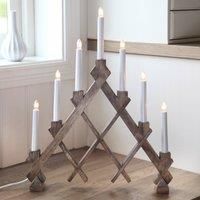 STAR TRADING Seven-light candleholder Rut brown