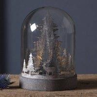 STAR TRADING Kupol LED decorative light, forest scene, brown