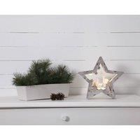STAR TRADING Fauna LED decorative star, wood, 24 cm high