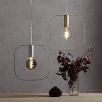 STAR TRADING Shape decorative hanging light with square, silver