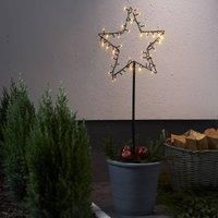 STAR TRADING Spiky LED decorative star for outdoors, battery