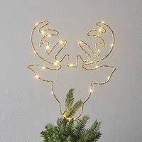 STAR TRADING Topsy LED tree topper, deer head battery