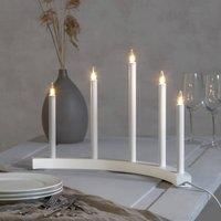 STAR TRADING Accent candelabra, five-bulb, white