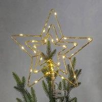 STAR TRADING Topsy LED tree topper, 3D star battery