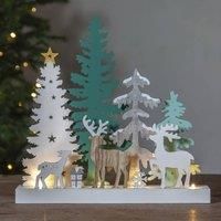 STAR TRADING Reinbek LED decorative light deer in the woods