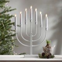 STAR TRADING Kristina candelabra, white, metal, height 47 cm, 7-bulb