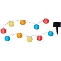STAR TRADING Colourful LED solar string light with 10 lampions
